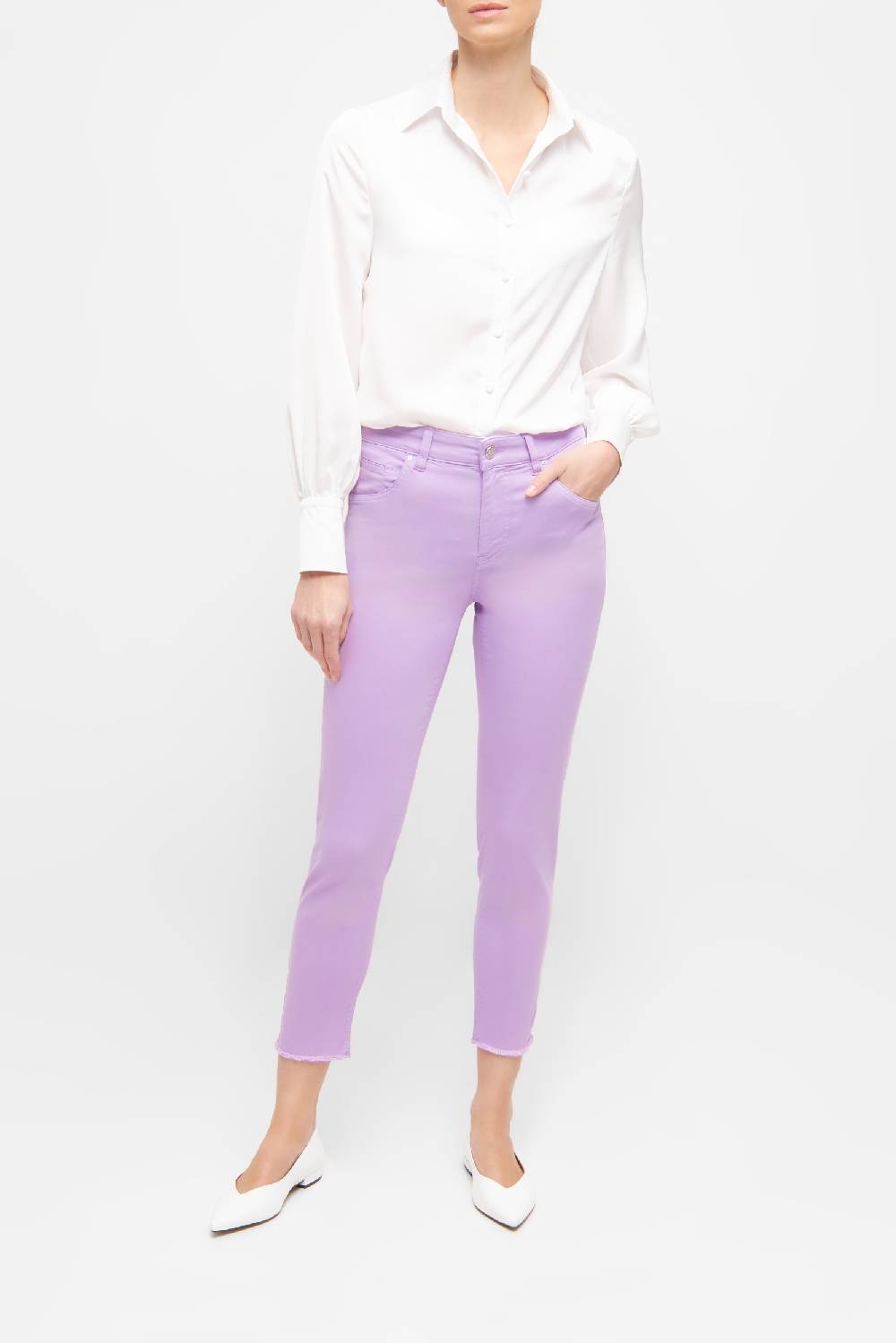 Raffaello Rossi 5-Pocket Slim Verkürzt -7/8 Mid Waist Rot: AMAL 7/8