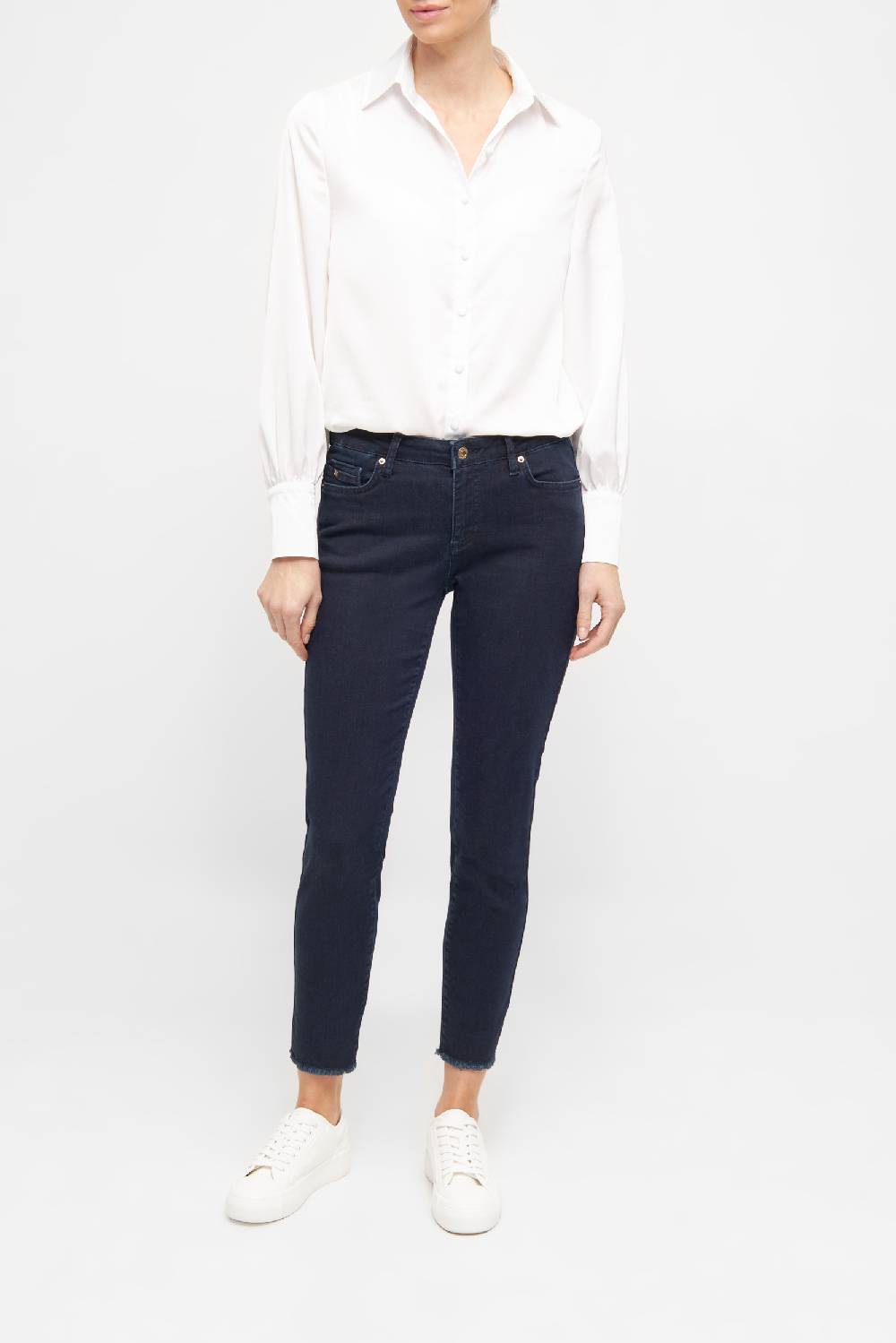 Raffaello Rossi 5-Pocket Slim Verkürzt -7/8 Mid Waist Schwarz: JANE