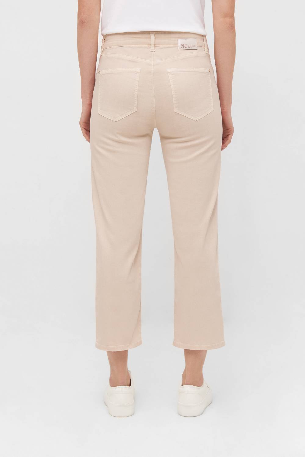 Raffaello Rossi 5-Pocket Straight Verkürzt -6/8 Mid Waist Beige: LEYLE 6/8