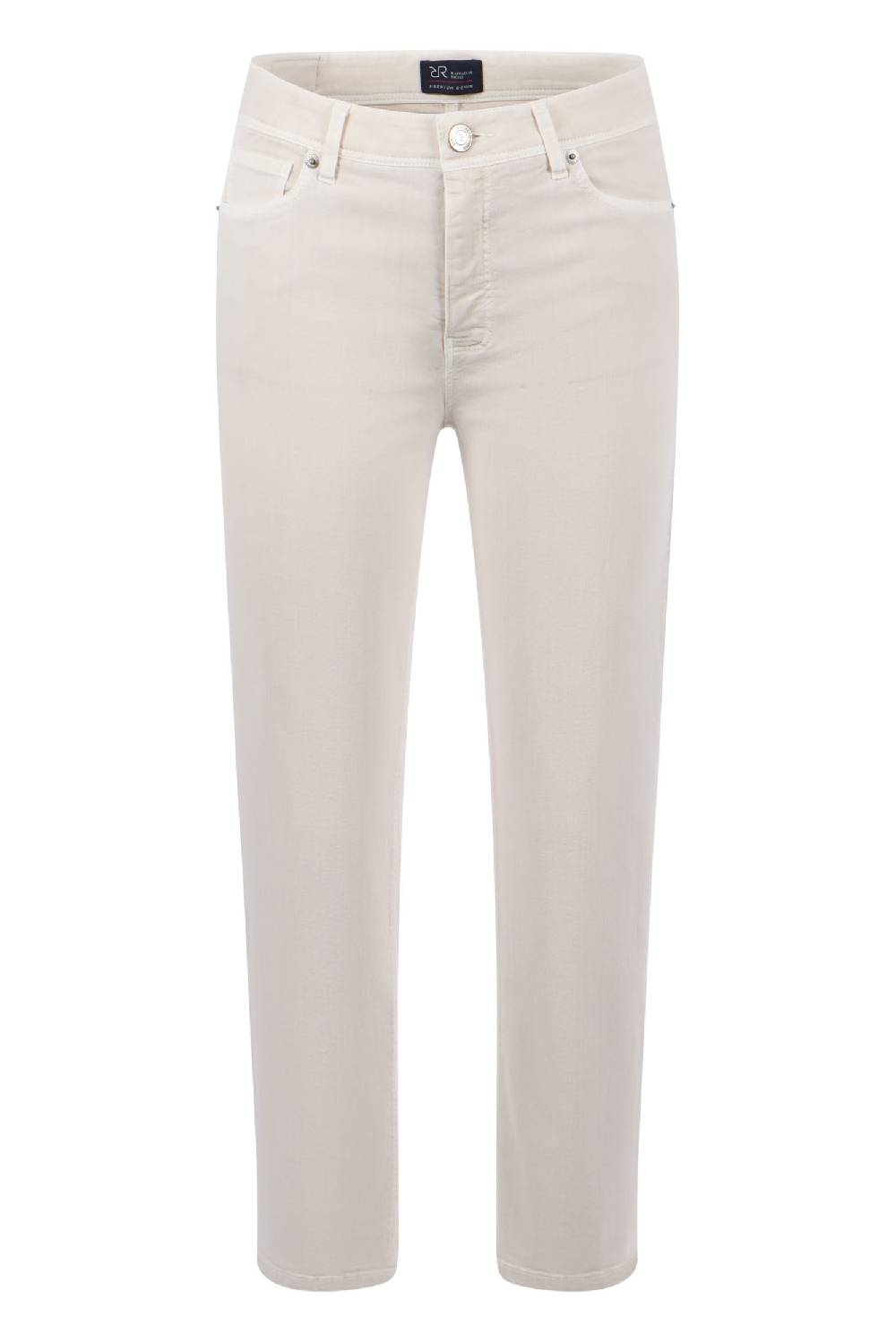 Raffaello Rossi 5-Pocket Straight Verkürzt -6/8 Mid Waist Beige: LEYLE 6/8