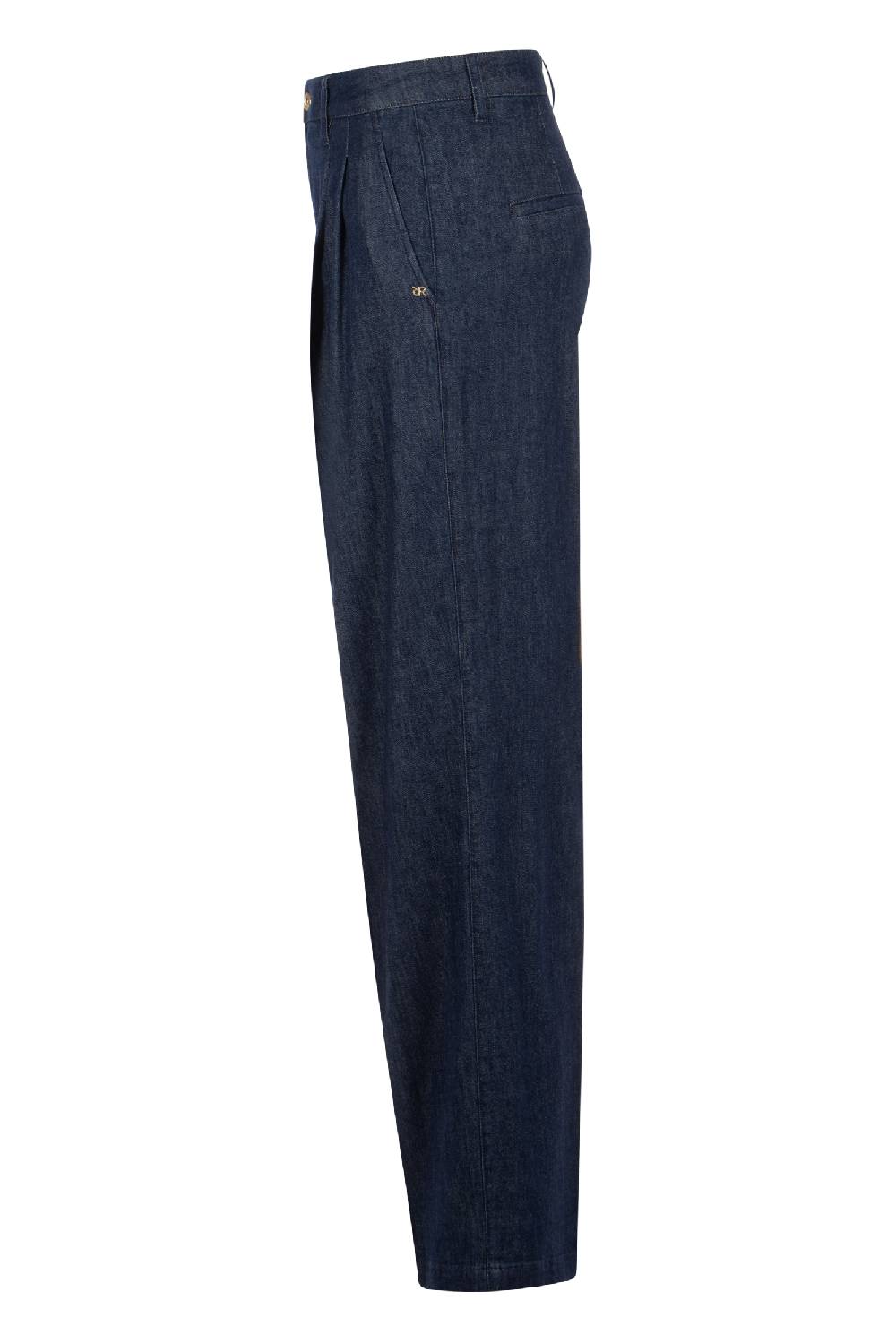 Raffaello Rossi 5-Pocket Wide Leg Lang High Waist Blau: TARA