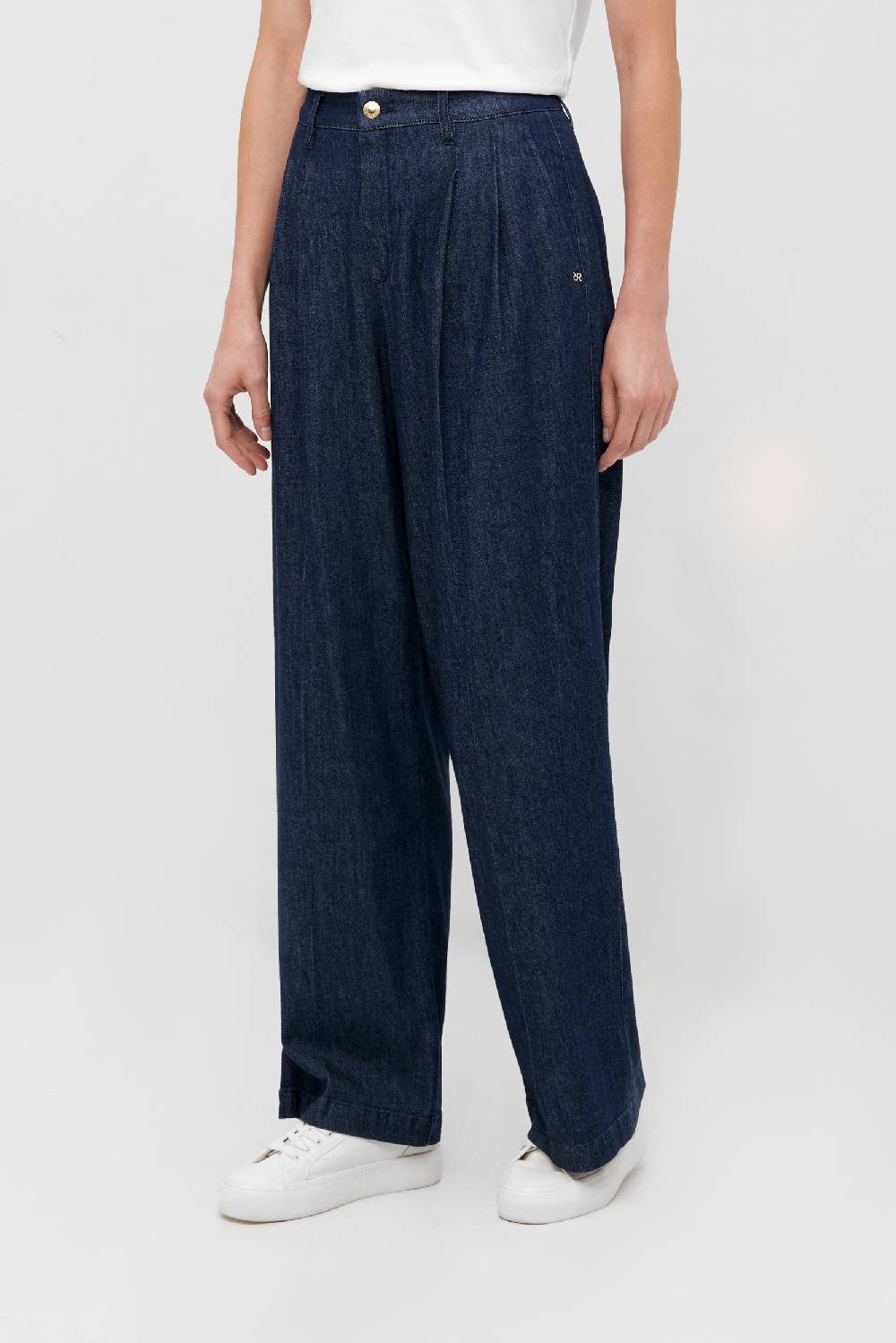 Raffaello Rossi 5-Pocket Wide Leg lang High Waist blau: TARA