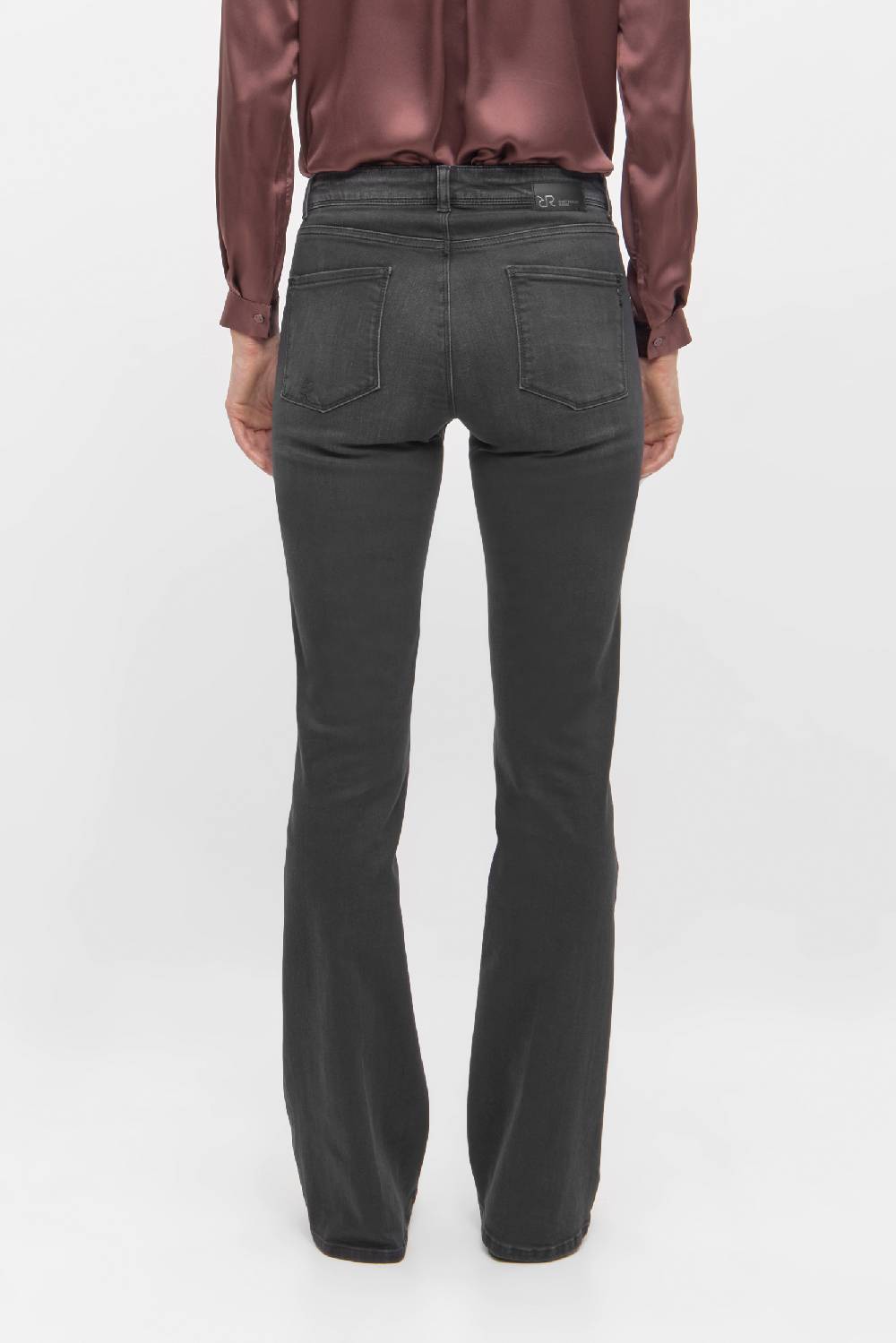 Raffaello Rossi 5-Pocket Wide Leg Lang Mid Waist Grau: VIC FLARED