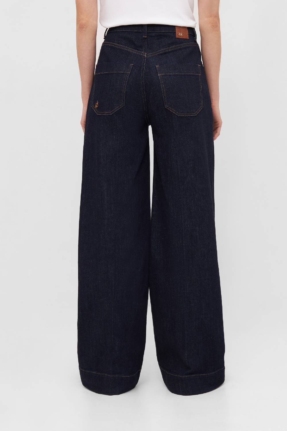 Raffaello Rossi 5-Pocket Wide Leg Verkürzt -6/8 High Waist Blau: MIRU