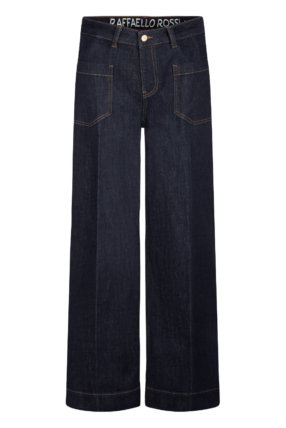 Raffaello Rossi 5-Pocket Wide Leg Verkürzt -6/8 High Waist Blau: MIRU