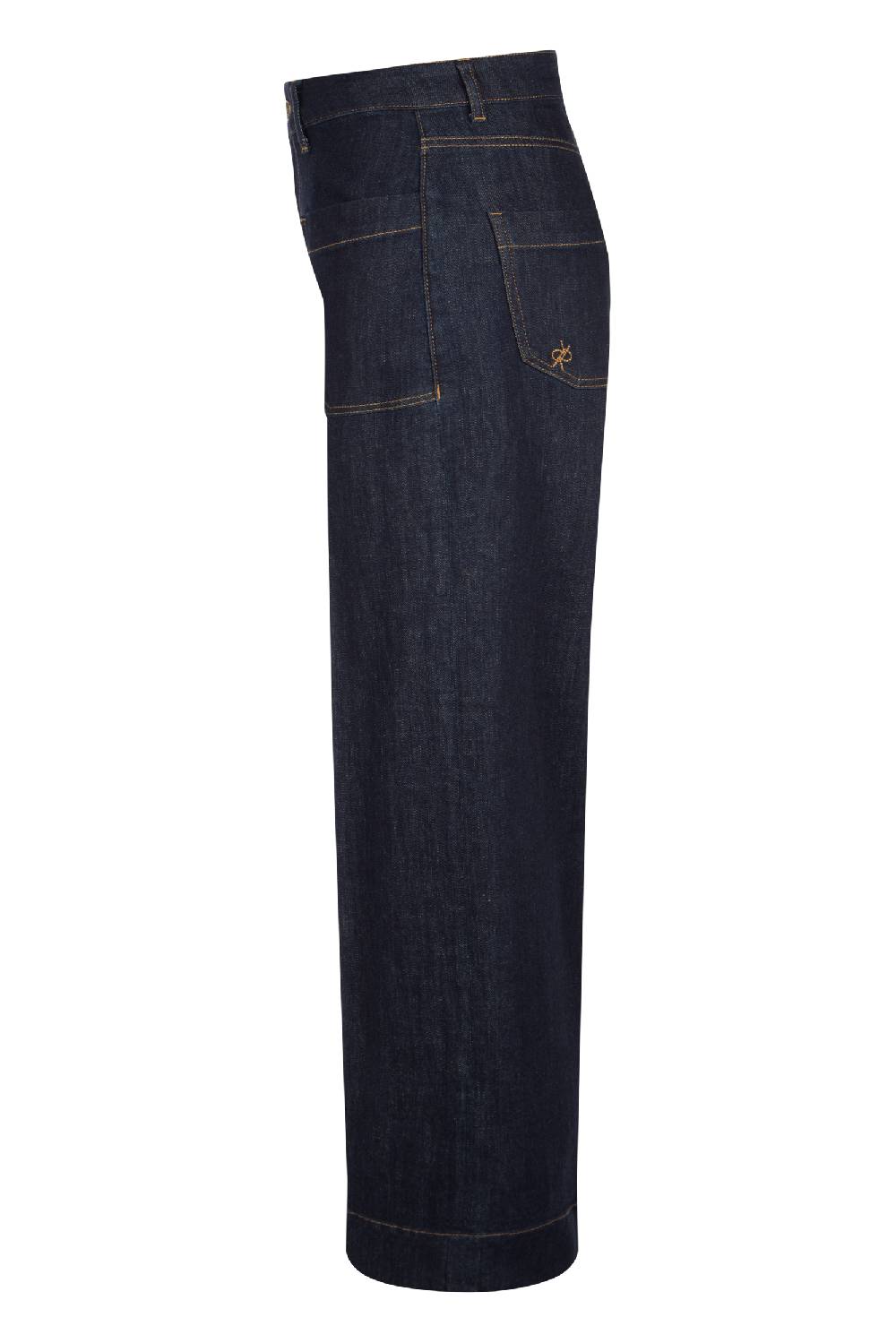 Raffaello Rossi 5-Pocket Wide Leg Verkürzt -6/8 High Waist Blau: MIRU