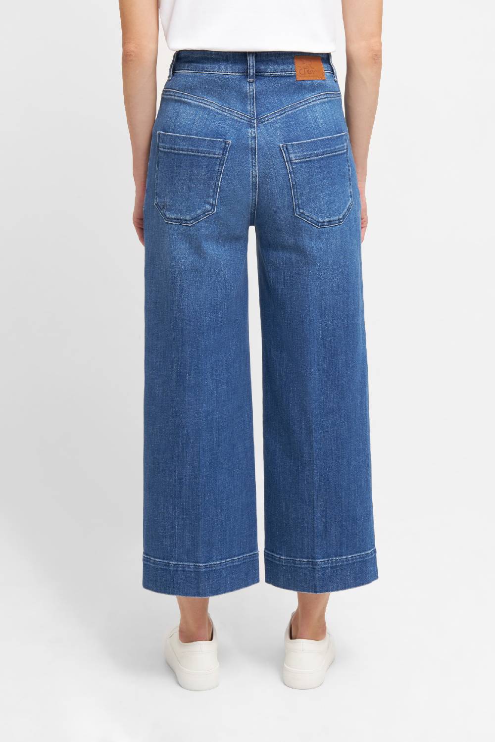 Raffaello Rossi 5-Pocket Wide Leg Verkürzt -6/8 High Waist Blau: MIRU 6/8