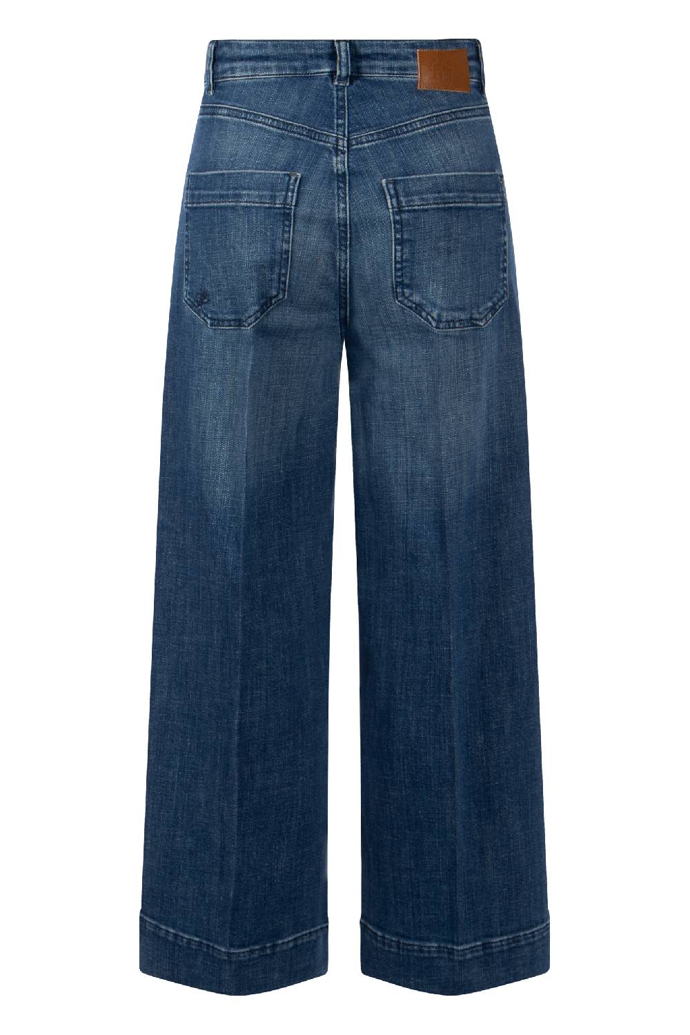 Raffaello Rossi 5-Pocket Wide Leg Verkürzt -6/8 High Waist Blau: MIRU 6/8