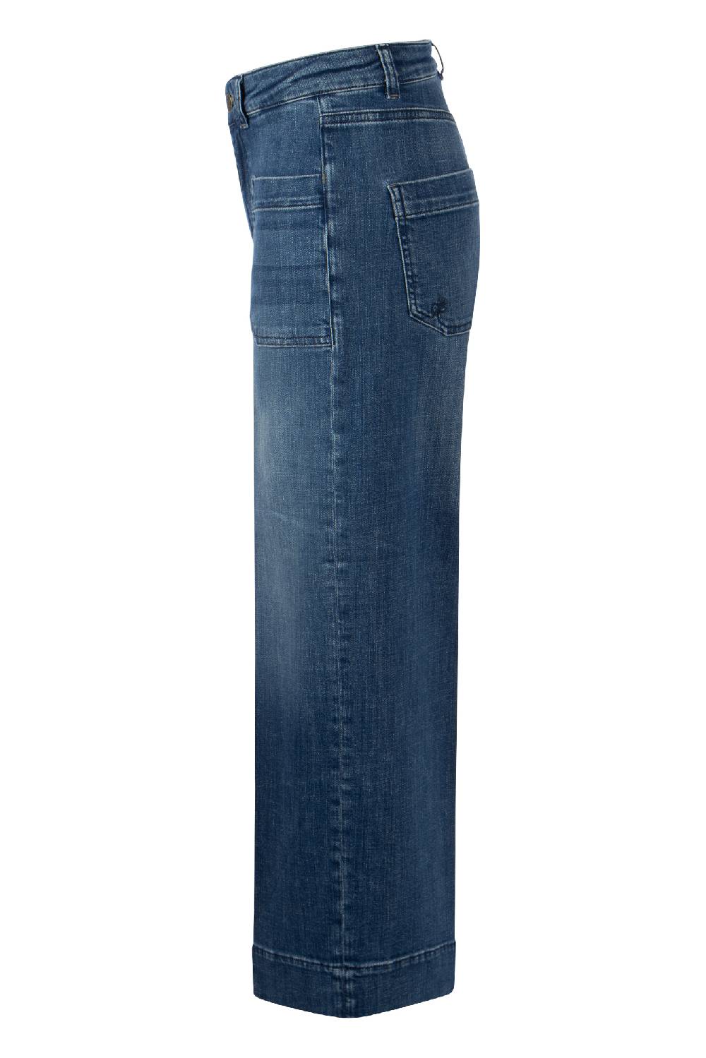 Raffaello Rossi 5-Pocket Wide Leg Verkürzt -6/8 High Waist Blau: MIRU 6/8