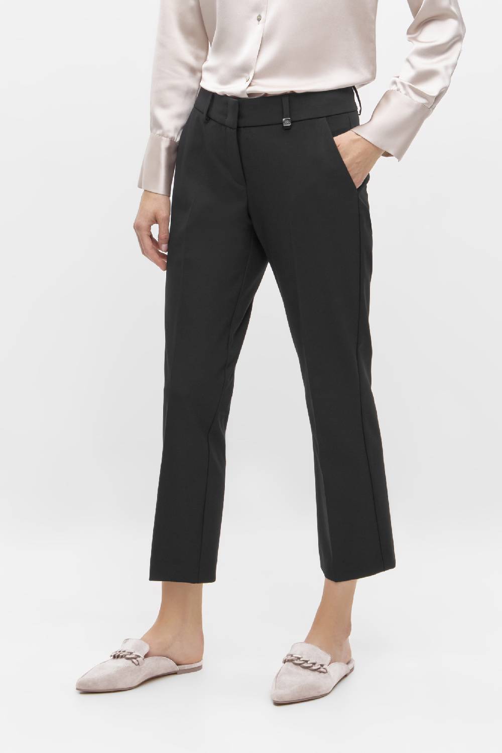 Raffaello Rossi Bootcut Slim verkürzt -7/8 Mid Waist schwarz: DORA CROP. 7/8