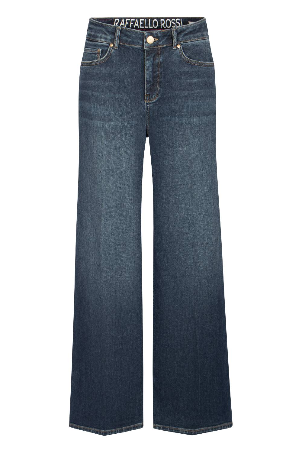 Raffaello Rossi Bootcut Wide Leg Lang High Waist Blau: SVENTY
