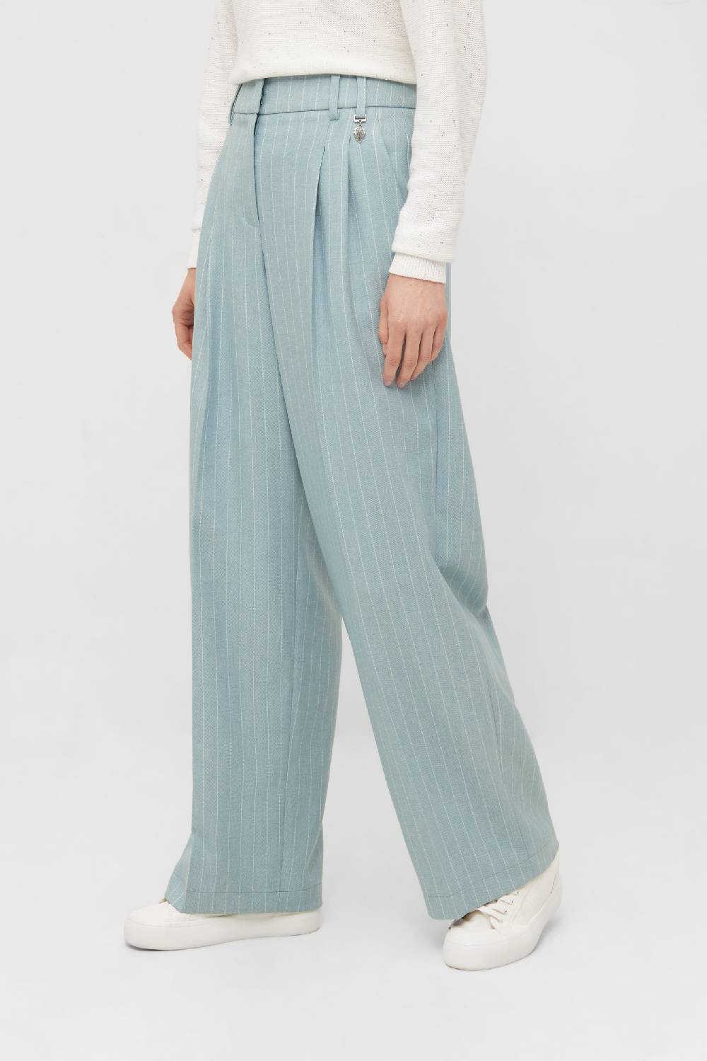 Raffaello Rossi Bundfaltenhose Wide Leg lang High Waist gemustert: MAYLA