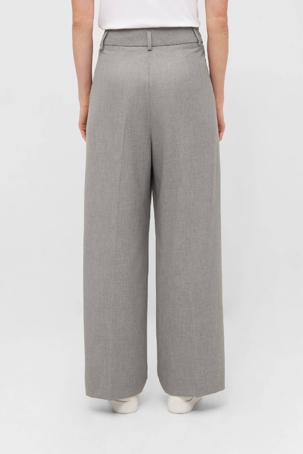 Raffaello Rossi Bundfaltenhose Wide Leg Lang High Waist Grau: MAYLA