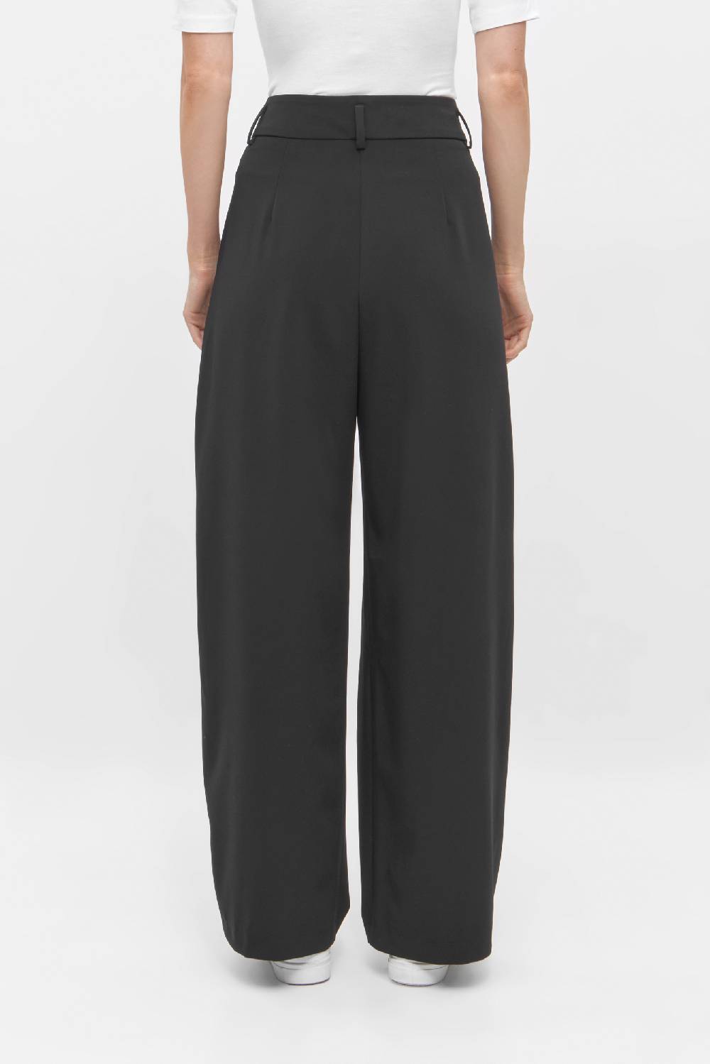 Raffaello Rossi Bundfaltenhose Wide Leg Lang High Waist Schwarz: MAYLA