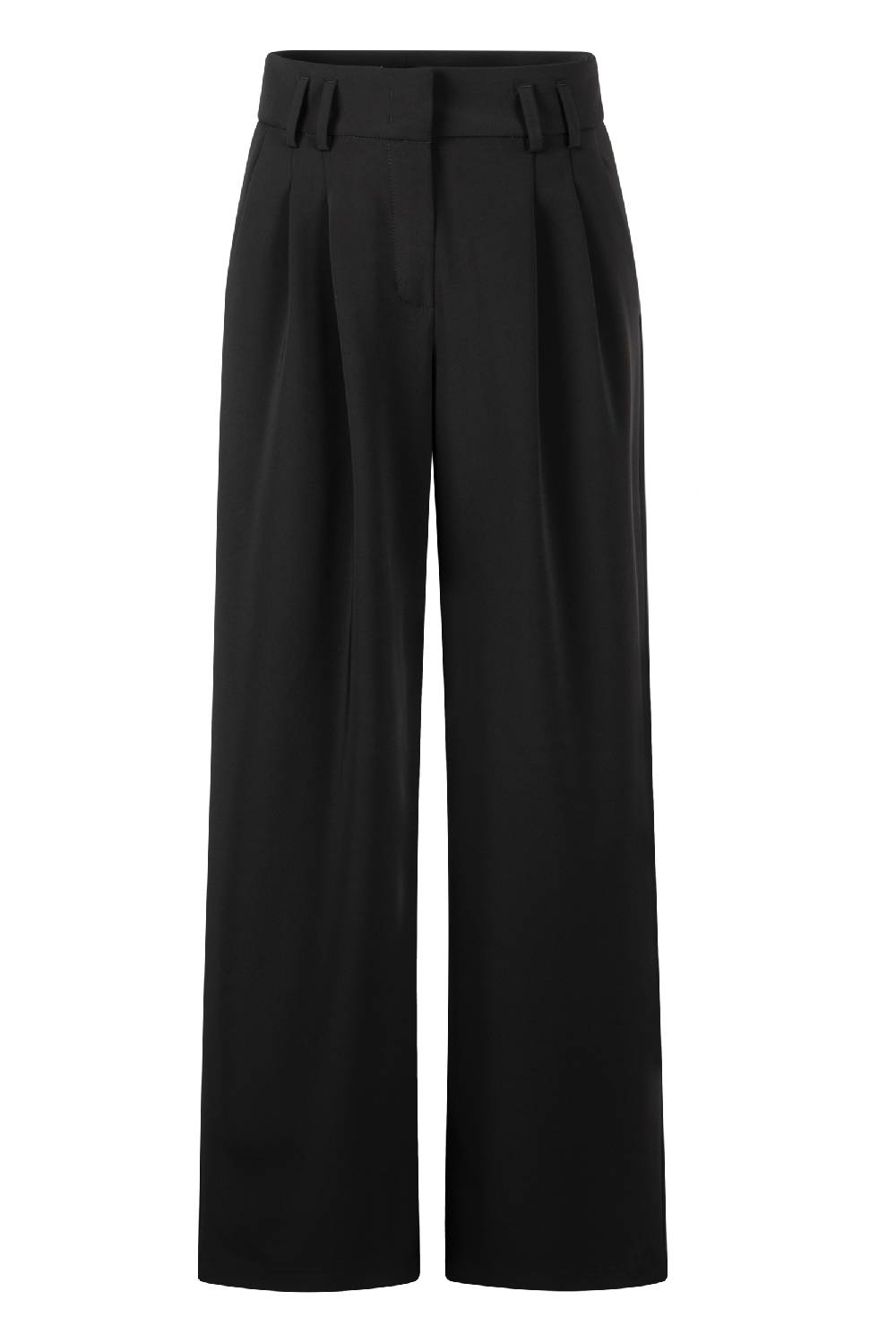 Raffaello Rossi Bundfaltenhose Wide Leg Lang High Waist Schwarz: MAYLA
