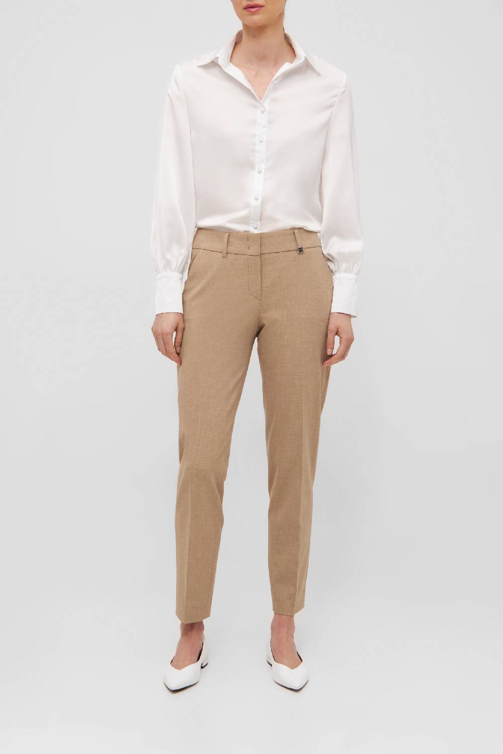 Raffaello Rossi Chino Slim Lang Mid Waist Schwarz: DORA O