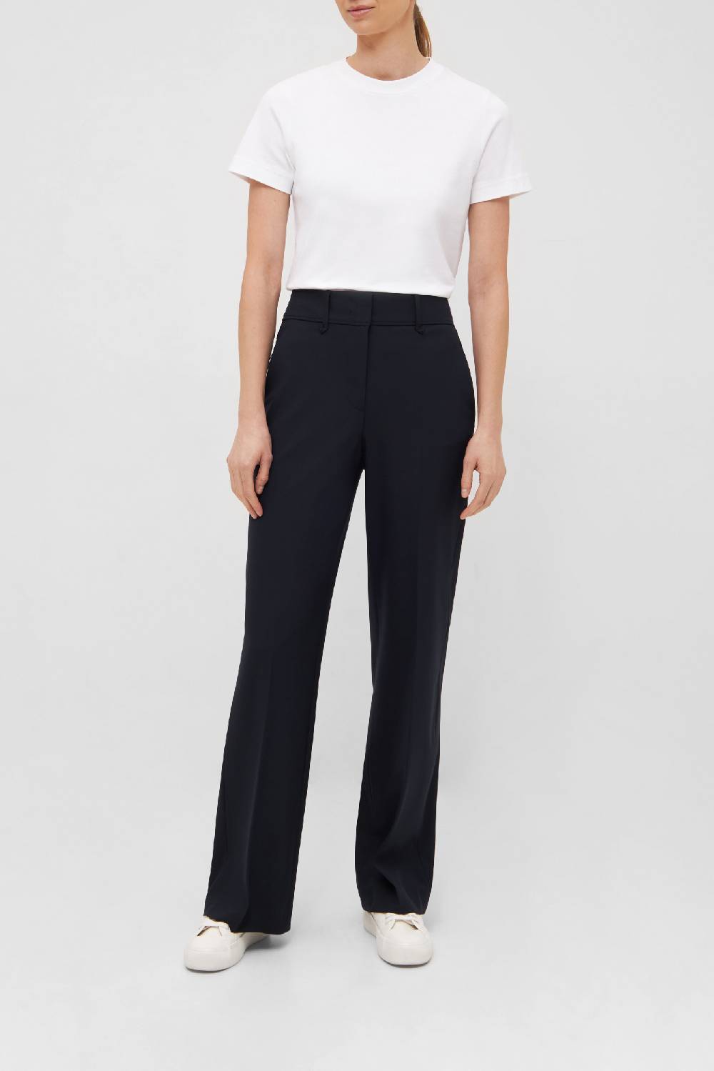 Raffaello Rossi Chino Wide Leg Lang High Waist Schwarz: GABINA