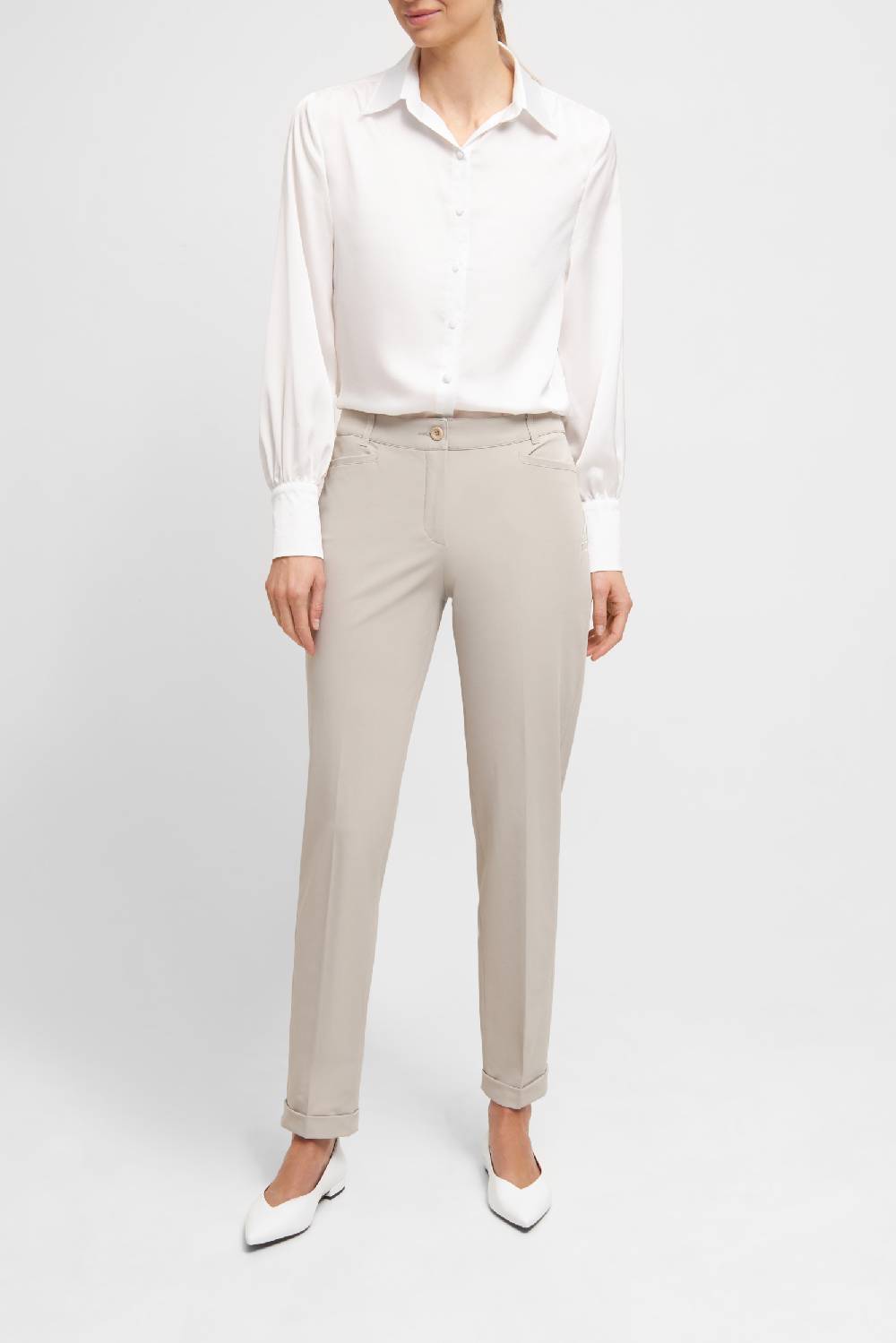 Raffaello Rossi Cigarette Slim Lang Mid Waist Schwarz: UTE