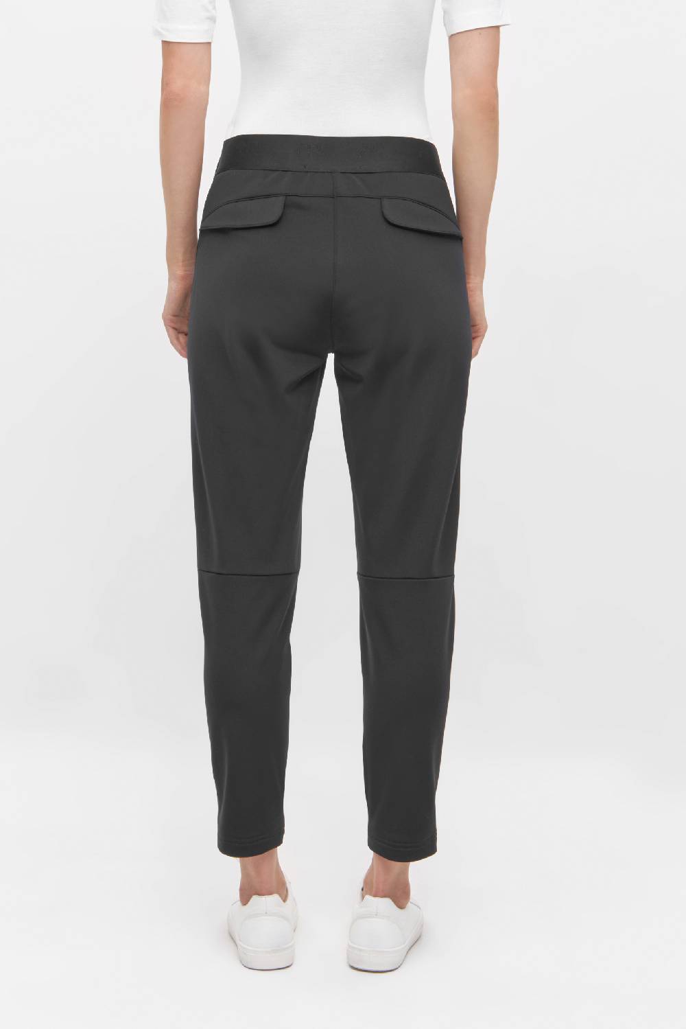 Raffaello Rossi Joggpant Relaxed Verkürzt -7/8 Mid Waist Schwarz: NATINA RIBBON
