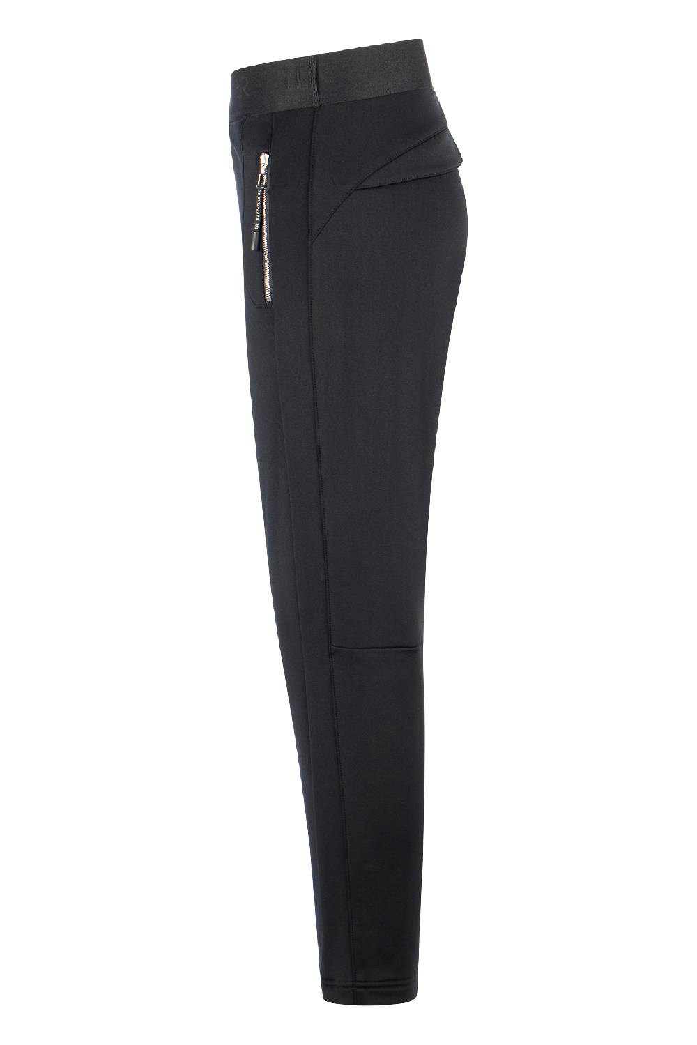 Raffaello Rossi Joggpant Relaxed Verkürzt -7/8 Mid Waist Schwarz: NATINA RIBBON