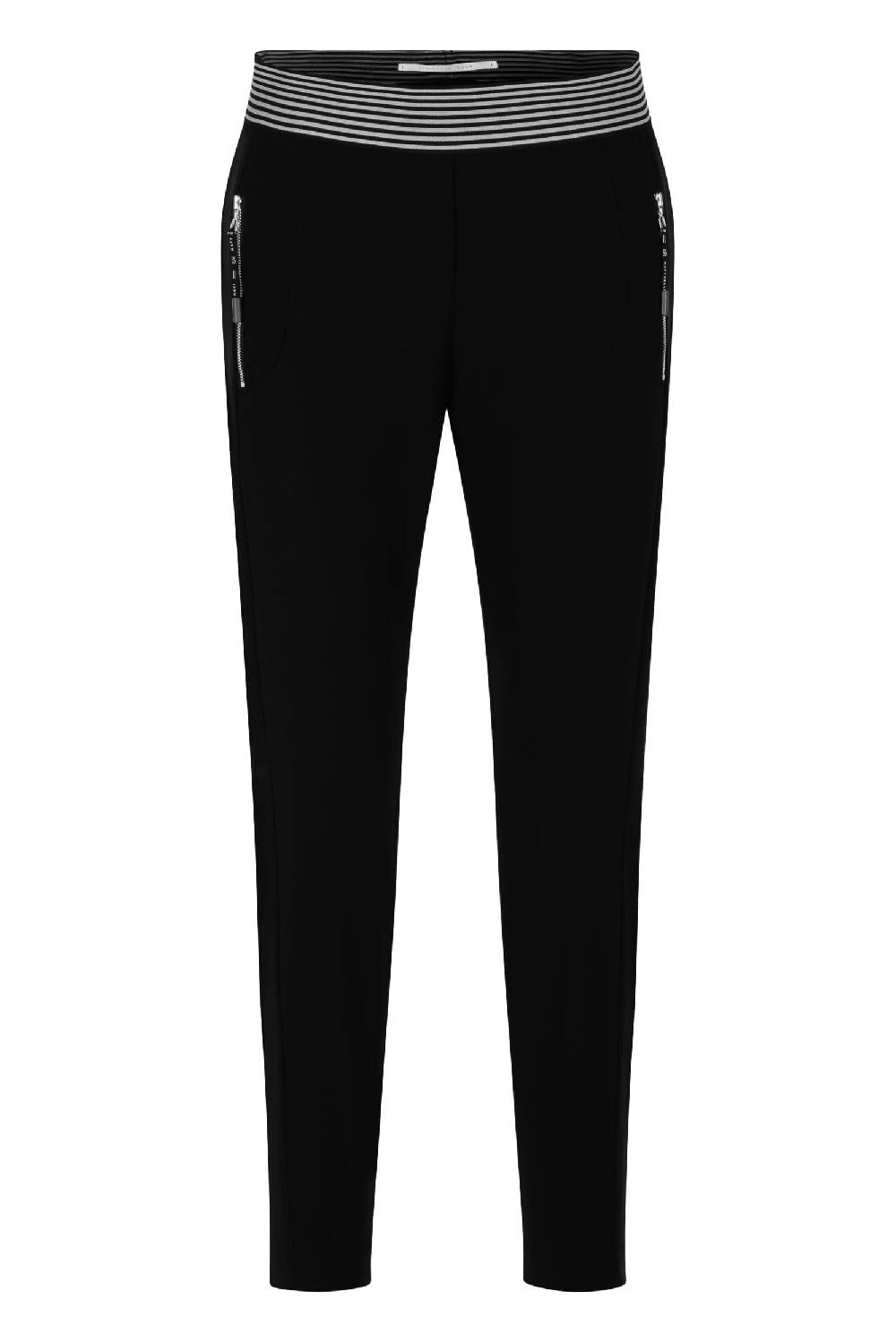 Raffaello Rossi Joggpant Relaxed verkürzt -7/8 Mid Waist schwarz: NATINA RIBBON