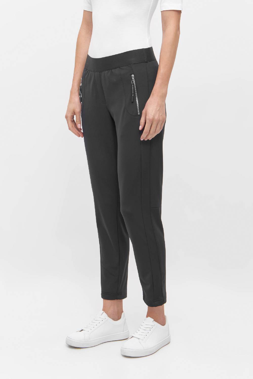 Raffaello Rossi Joggpant Relaxed verkürzt -7/8 Mid Waist schwarz: NATINA RIBBON