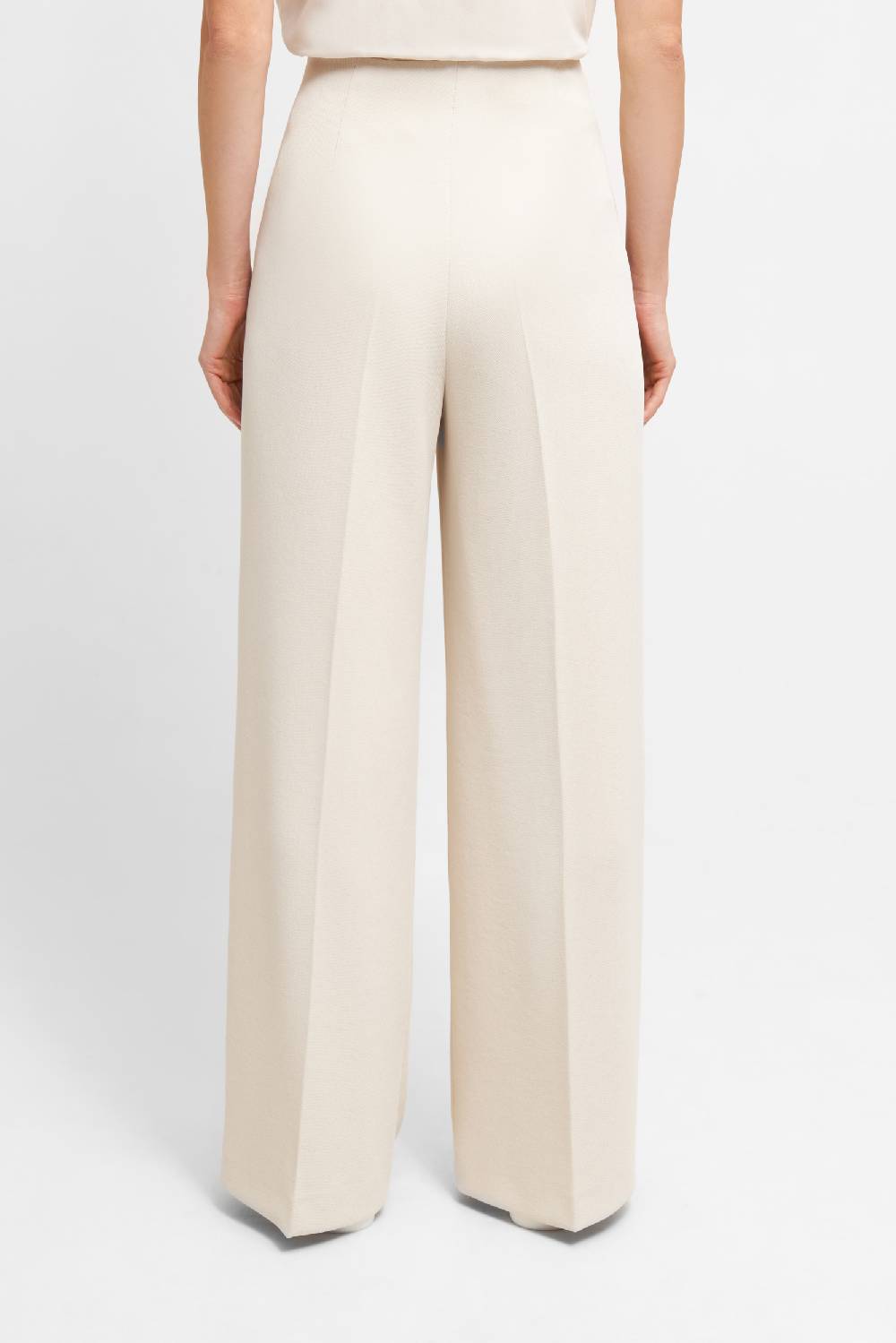Raffaello Rossi Marlenehose Relaxed Lang High Waist Beige: AGATHA