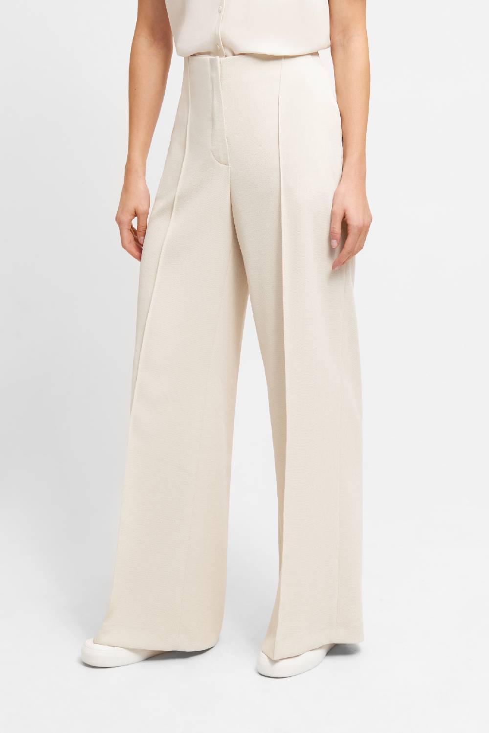 Raffaello Rossi Marlenehose Relaxed lang High Waist beige: AGATHA