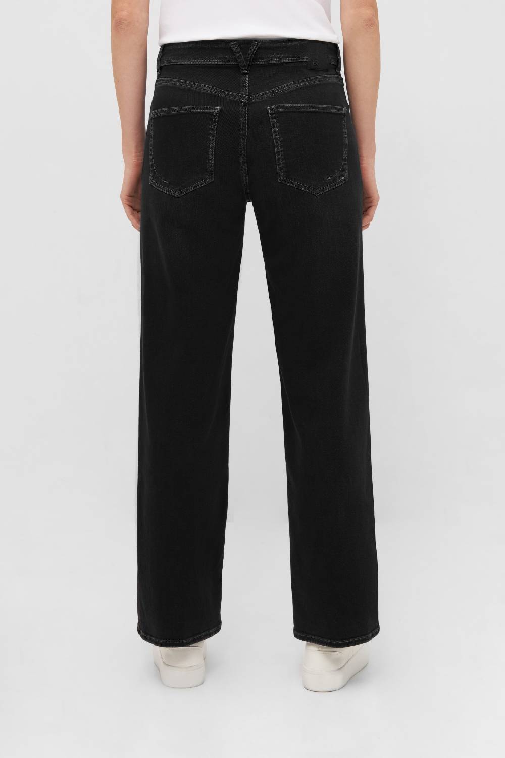 Raffaello Rossi Marlenehose Straight Lang Mid Waist Grau: KIRA B