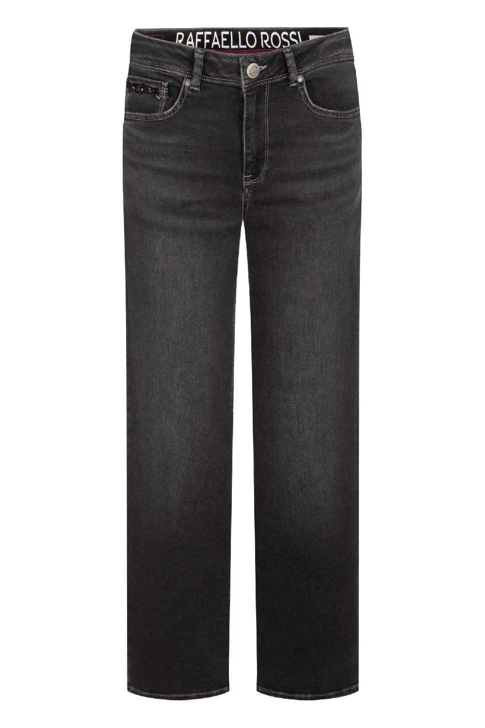 Raffaello Rossi Marlenehose Straight Lang Mid Waist Grau: KIRA B