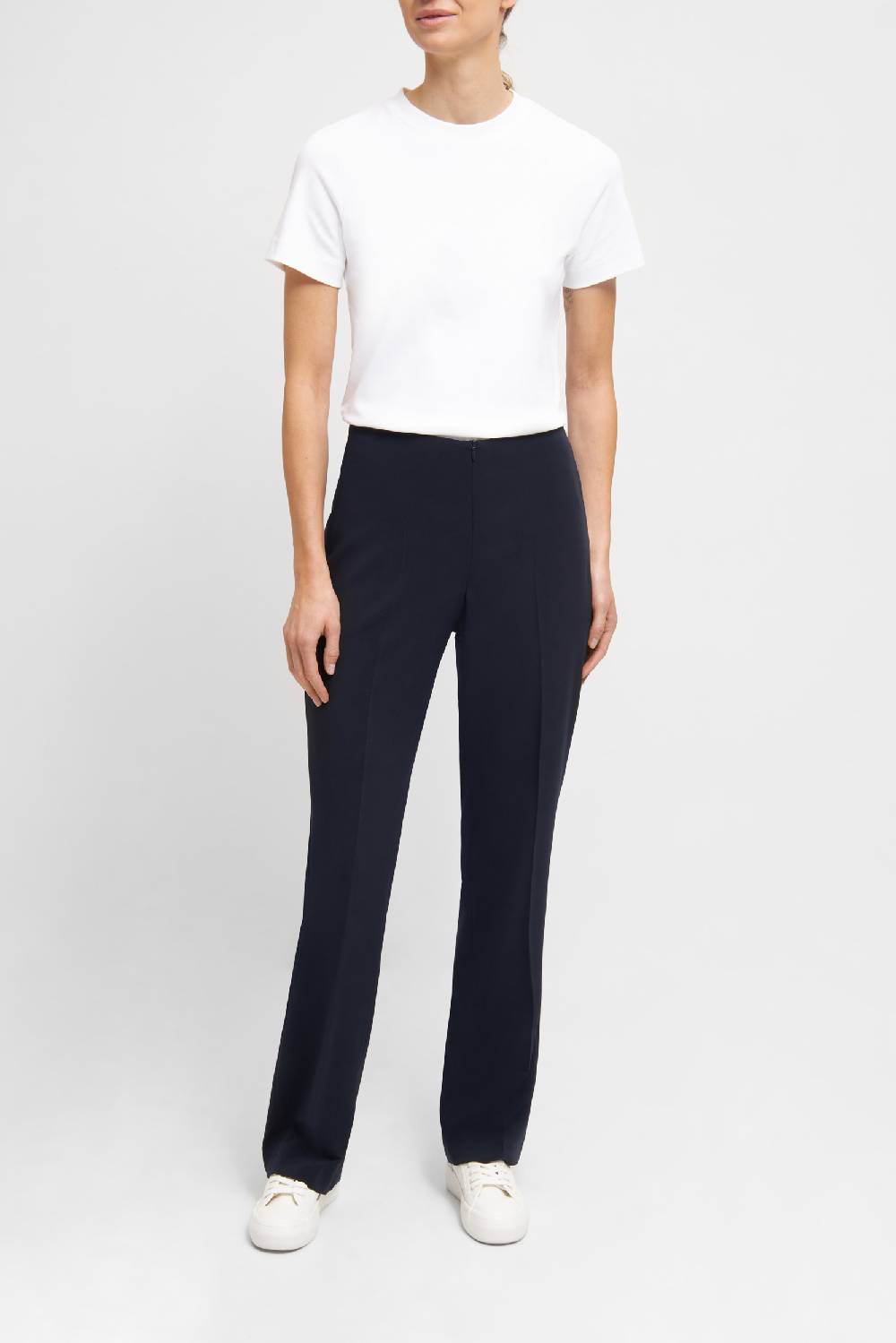 Raffaello Rossi Marlenehose Straight Lang Mid Waist Schwarz: BRITTA NEW