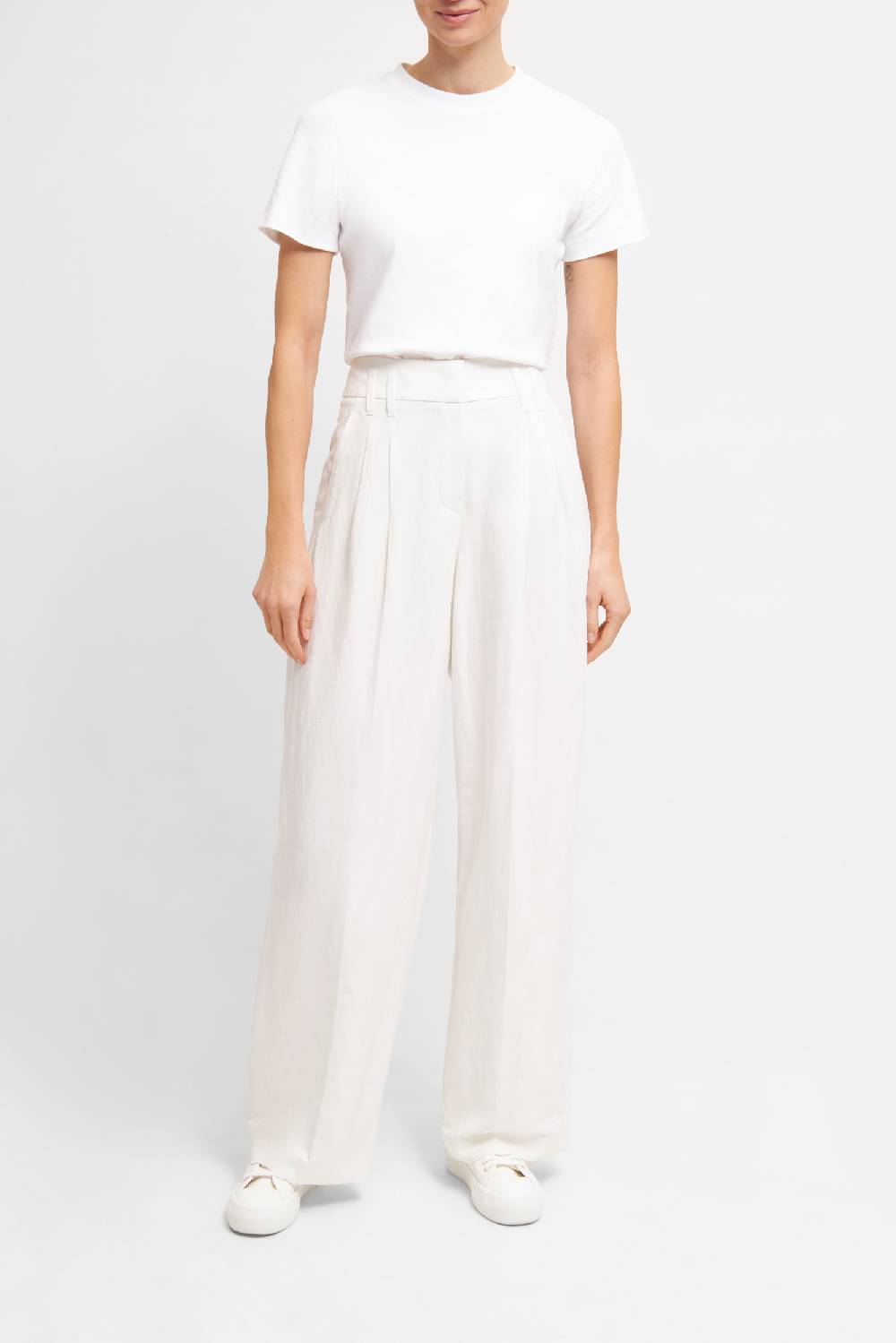 Raffaello Rossi Marlenehose Wide Leg Lang High Waist Beige: MAYLA