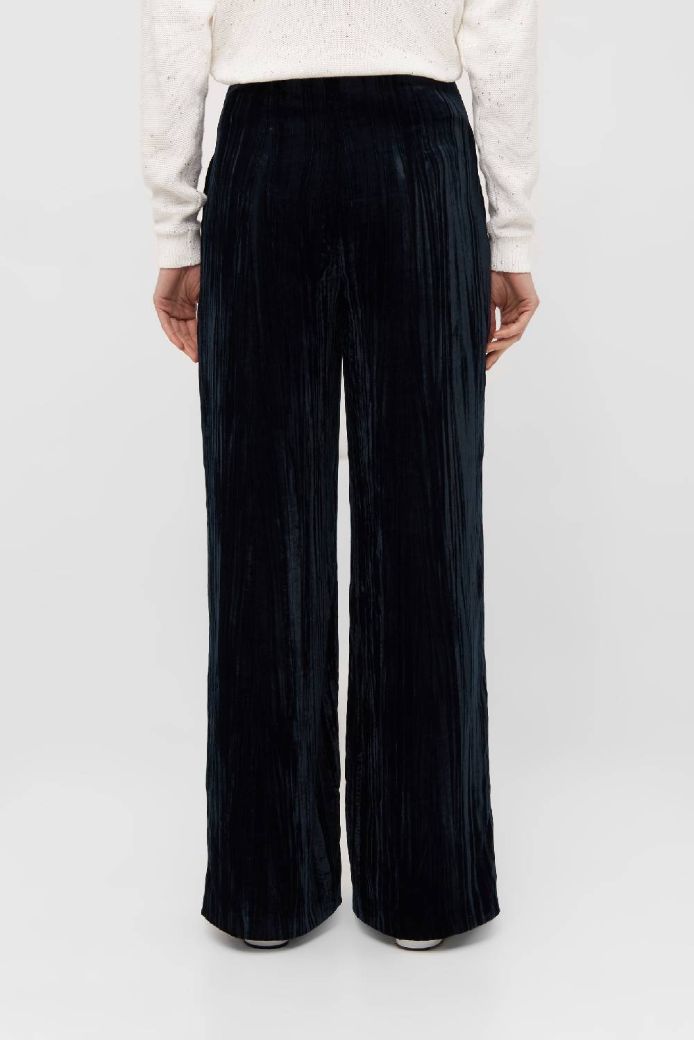 Raffaello Rossi Marlenehose Wide Leg Lang High Waist Blau: ANAIS