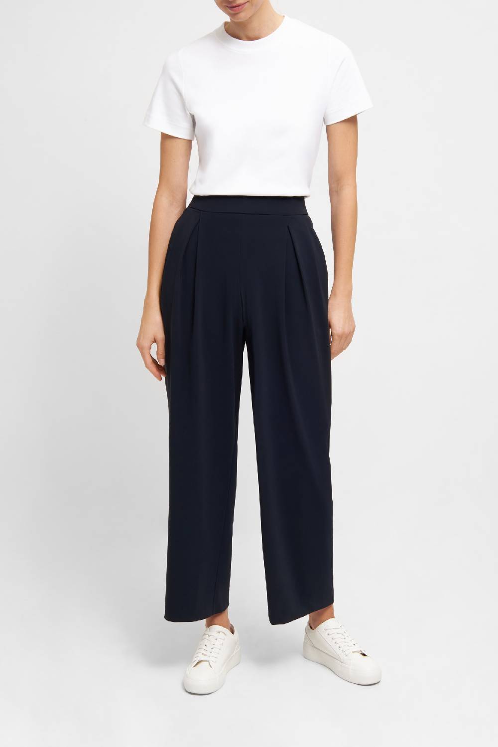 Raffaello Rossi Marlenehose Wide Leg Lang High Waist Schwarz: ABETA