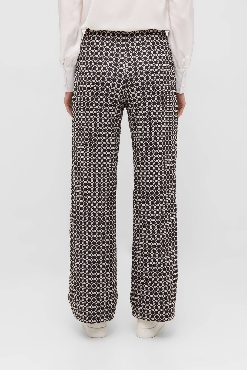 Raffaello Rossi Marlenehose Wide Leg Lang Mid Waist Gemustert: ELAINE