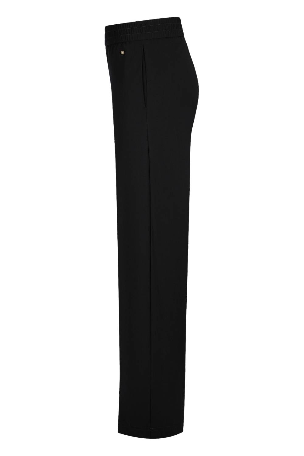 Raffaello Rossi Marlenehose Wide Leg Lang Mid Waist Schwarz: COSMEA