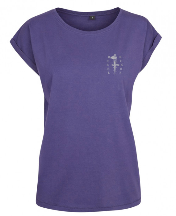Rebel Rockers Girl Loosefit Tee Blindgirl Dark Purple