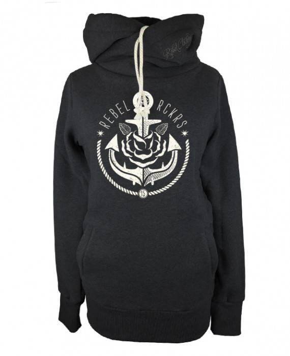 Rebel Rockers Anchor Rose Twisted Hooded