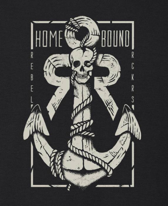Rebel Rockers Anchor Skull