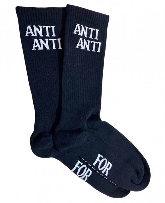 Rebel Rockers Anti Sneaker Sock Blk