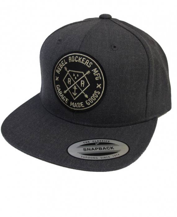 Rebel Rockers Big Penta Snapback Cap dark grey