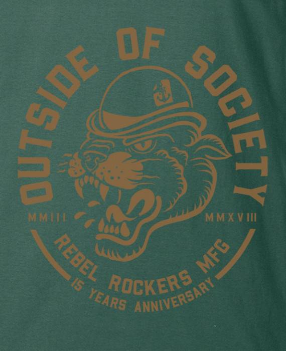 Rebel Rockers Bowler bottle green