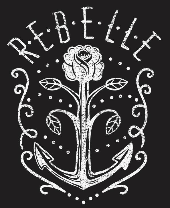 Rebel Rockers Fleur Girl Loosefit Tee blk