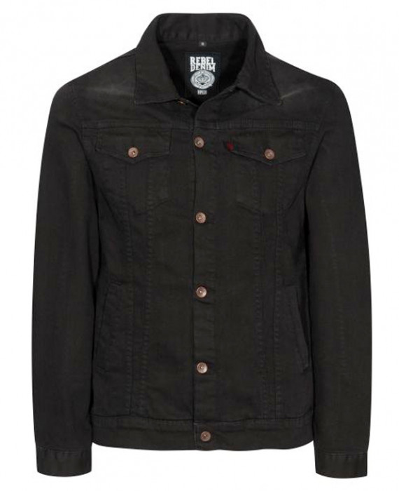 Rebel Rockers Jeans Jacke Blk
