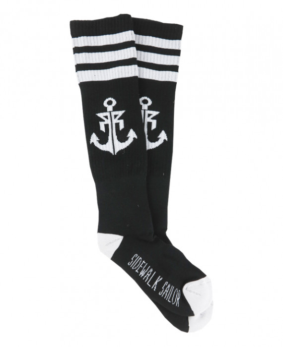 Rebel Rockers Tube Sock Anchor Black