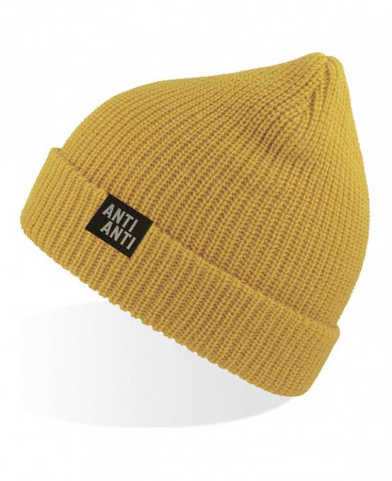 Rebel Rockers Woolly Beanie „Anti“ mustard
