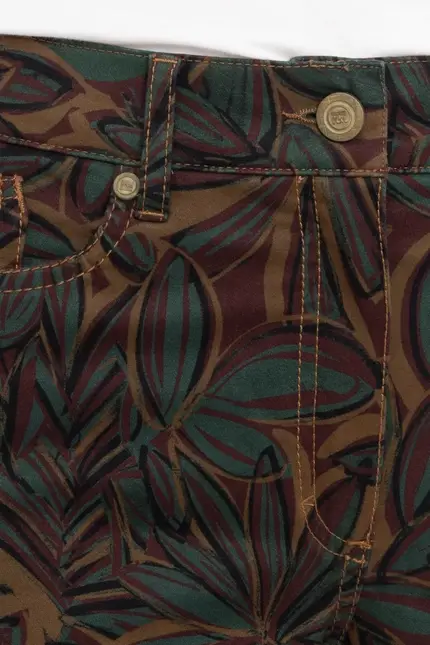 Recover Pants 5-Pocket Druckhose In DRUCK OLIV-PETROL-BRAUN Artikelnummer REC-12540-04-4100-5