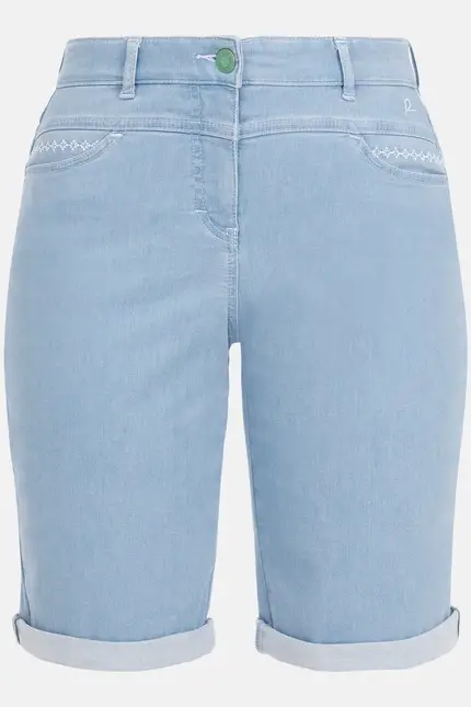 Recover Pants Carla, Relaxed-Fit-Bermuda Mit Bordürenstickerei In BLEACHED Artikelnummer REC-13392-4238-106