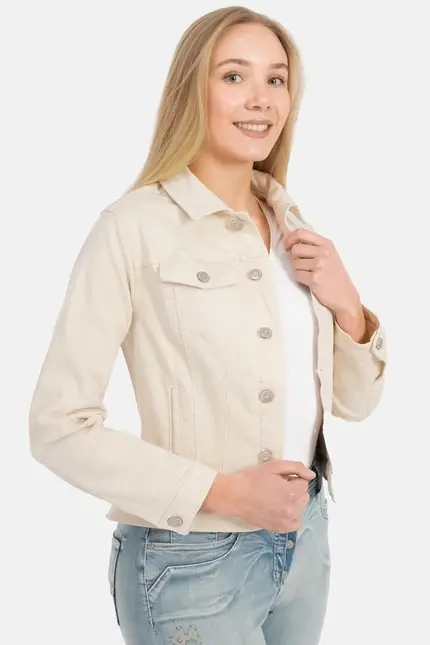 Recover Pants Chic, Jeansjacke in légèrer Passform in ECRU-NATUR Artikelnummer REC-30100-01-3883-111