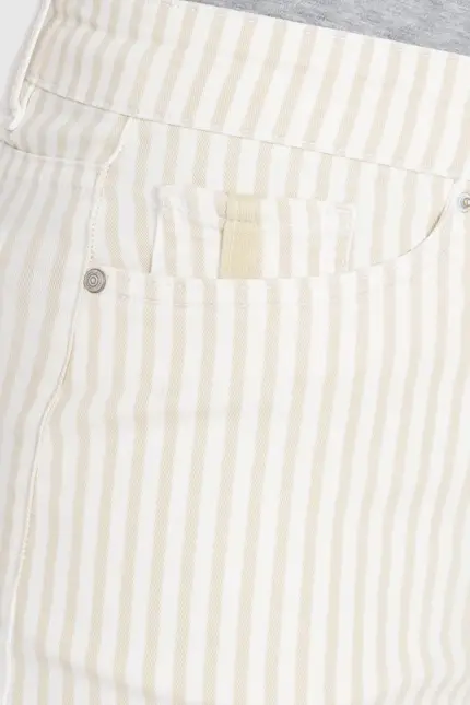 Recover Pants Frieda, Straght-Fit Hose In STREIFEN ECRU/ BEIGE Artikelnummer REC-13395-4149-202